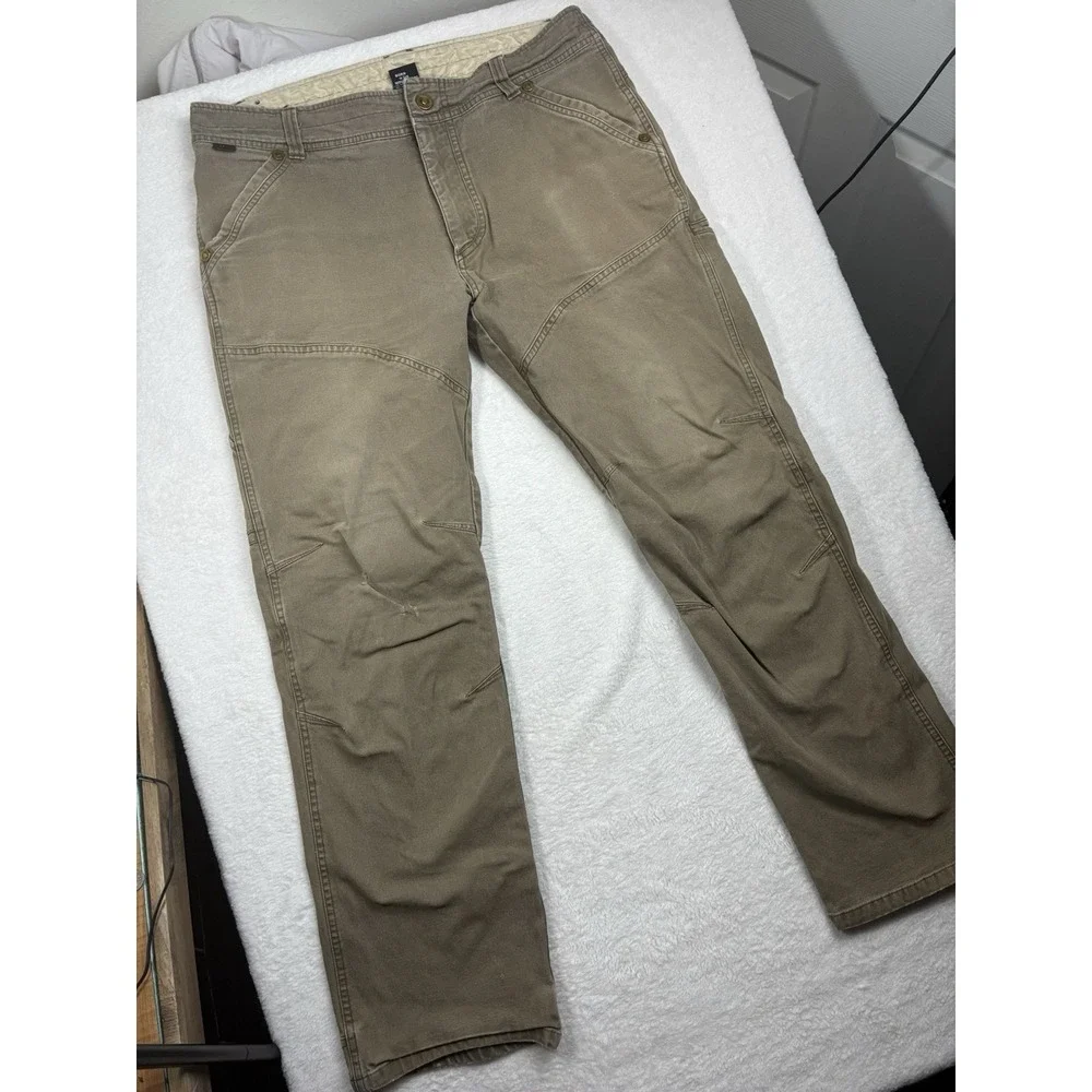 Kuhl The Law Pants 36x32 Men's Patinadye Brown Canvas Hiking Gorpcore